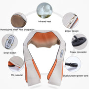 Car Household Massage Shawl Heated Shoulder And Cervical Massager US Plug(Black)