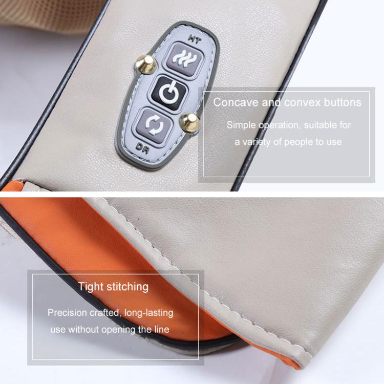 Car Household Massage Shawl Heated Shoulder And Cervical Massager EU Plug(Beige+Orange)