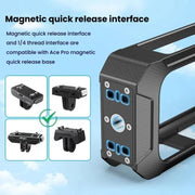 For Insta360 X5 Plastic Protective Frame Magnetic Quick-Release Camera Cage Expansion Bracket