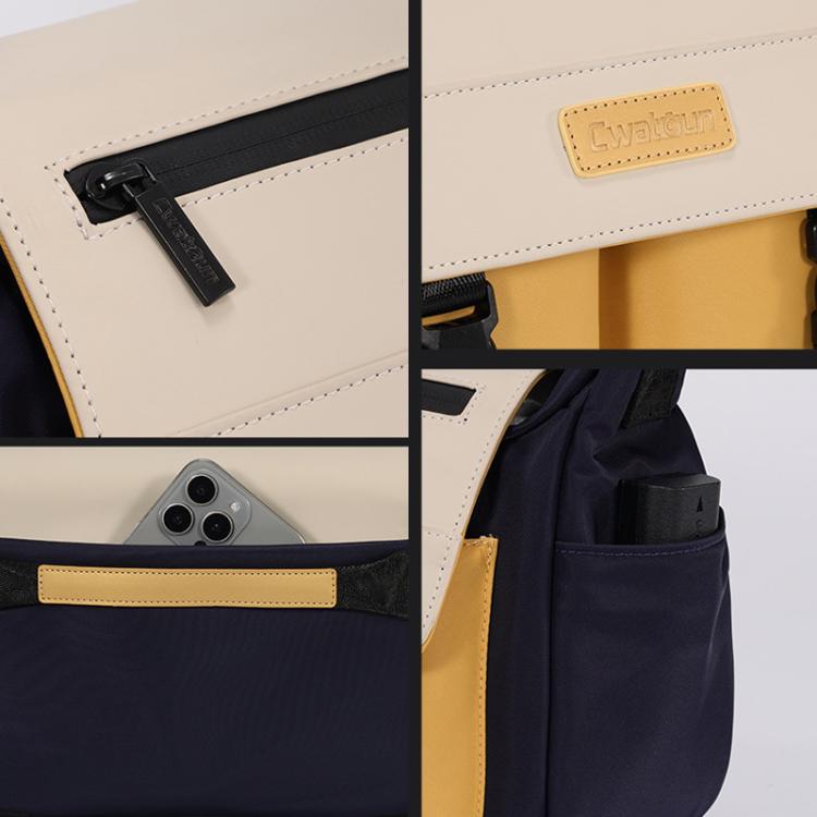 Cwatcun D191 Medium Shoulder Camera Bag Water-resistant Crossbody Microsingle DSLR Camera Messenger Bag
