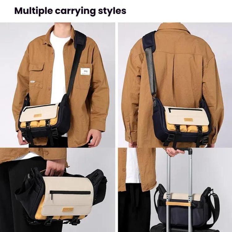 Cwatcun D191 Large Shoulder Camera Bag Water-resistant Crossbody Microsingle DSLR Camera Messenger Bag