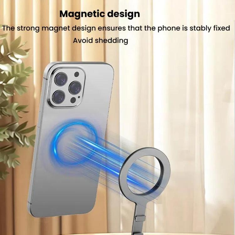 Magsafe Mobile Phone Magnetic Holder Desktop Tripod(Silver Gray)