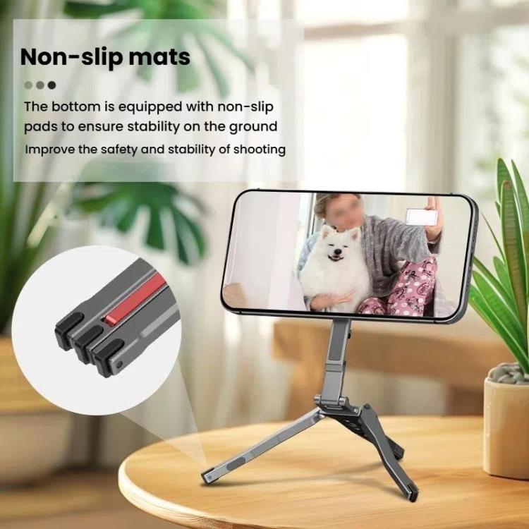 Magsafe Mobile Phone Magnetic Holder Desktop Tripod(Silver Gray)