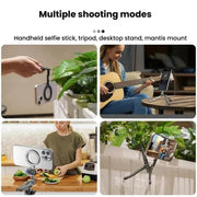 Magsafe Mobile Phone Magnetic Holder Desktop Tripod(Silver Gray)