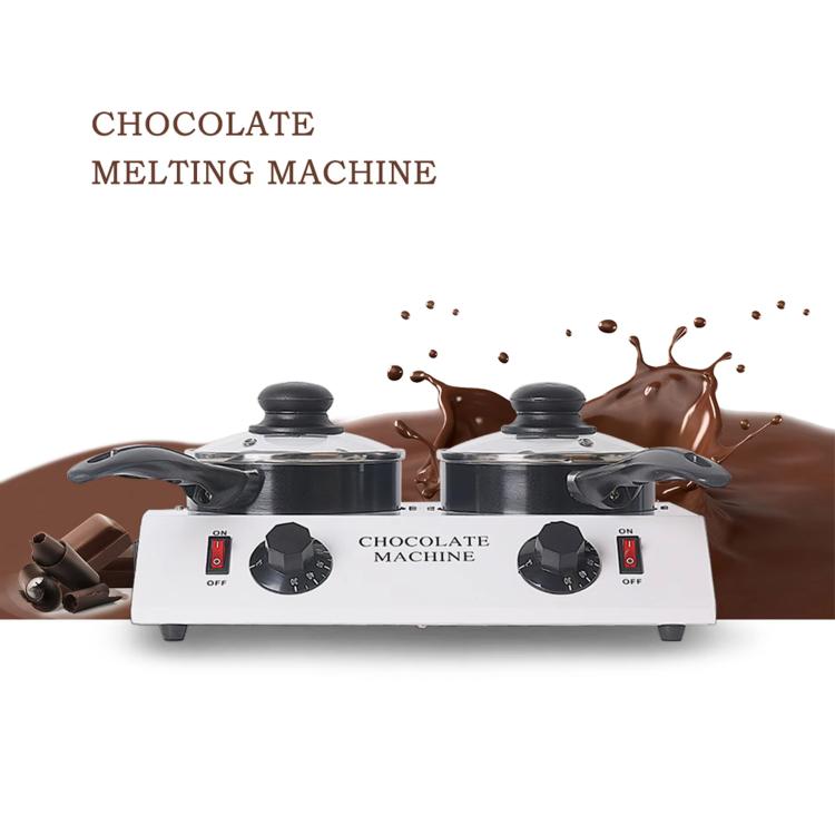 Dessert Making Double Cylinder Chocolate Hot Melt Machine US Plug
