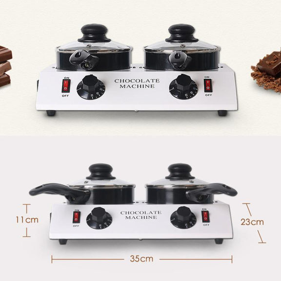 Dessert Making Double Cylinder Chocolate Hot Melt Machine US Plug