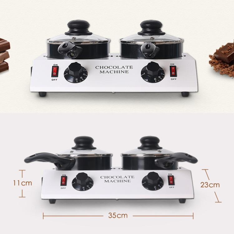 Dessert Making Double Cylinder Chocolate Hot Melt Machine US Plug