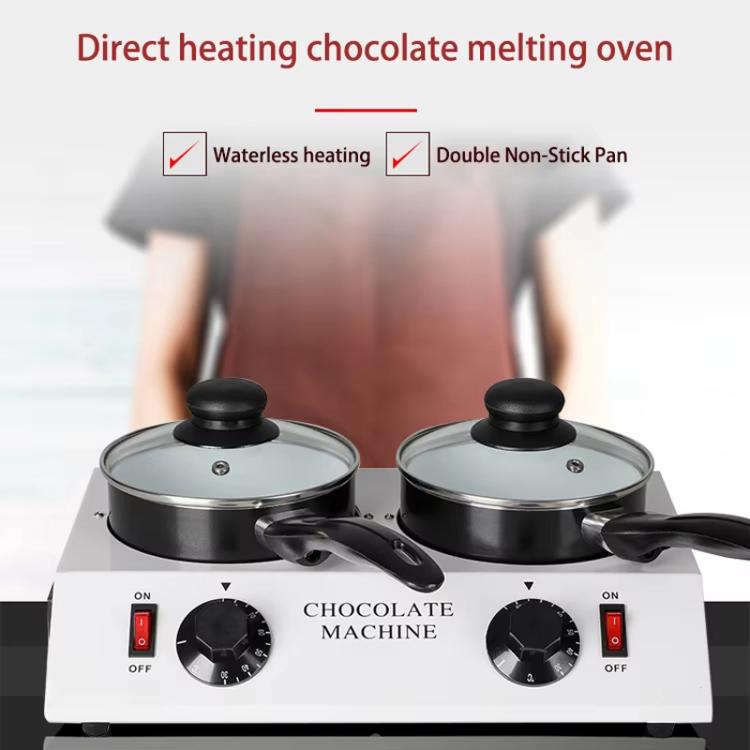 Dessert Making Double Cylinder Chocolate Hot Melt Machine US Plug