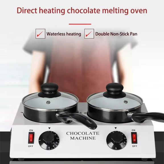 Dessert Making Double Cylinder Chocolate Hot Melt Machine UK Plug
