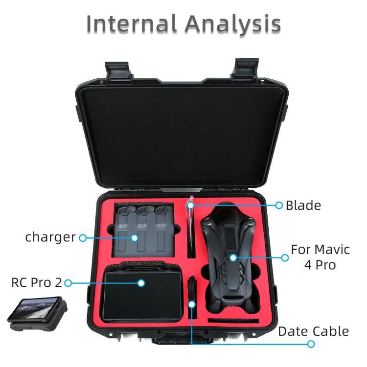For DJI Mavic 4 Pro Creator Combo RC Pro 2 Explosion-Proof Case Storage Box Suitcase With Shoulder Strap(Colorful Pattern)