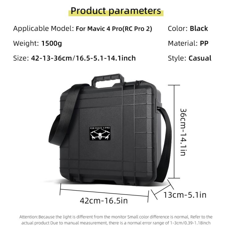 For DJI Mavic 4 Pro Creator Combo RC Pro 2 Explosion-Proof Case Storage Box Suitcase With Shoulder Strap(Colorful Pattern)