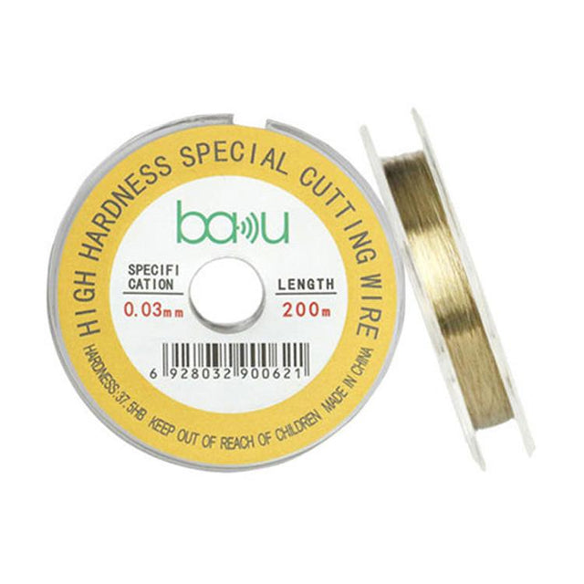 BAKU 0.03mm 200m/329ft Carbon Steel Screen Separator Cutting Wire for Smartphone & Tablet LCD Screen Repair