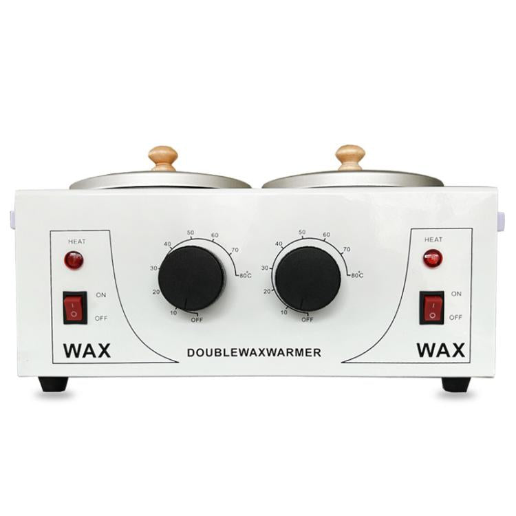 Double Pots Chocolate Melt Machine Temperature Control Hand Wax Machine Hand Heat Stirring Tool(UK Plug)