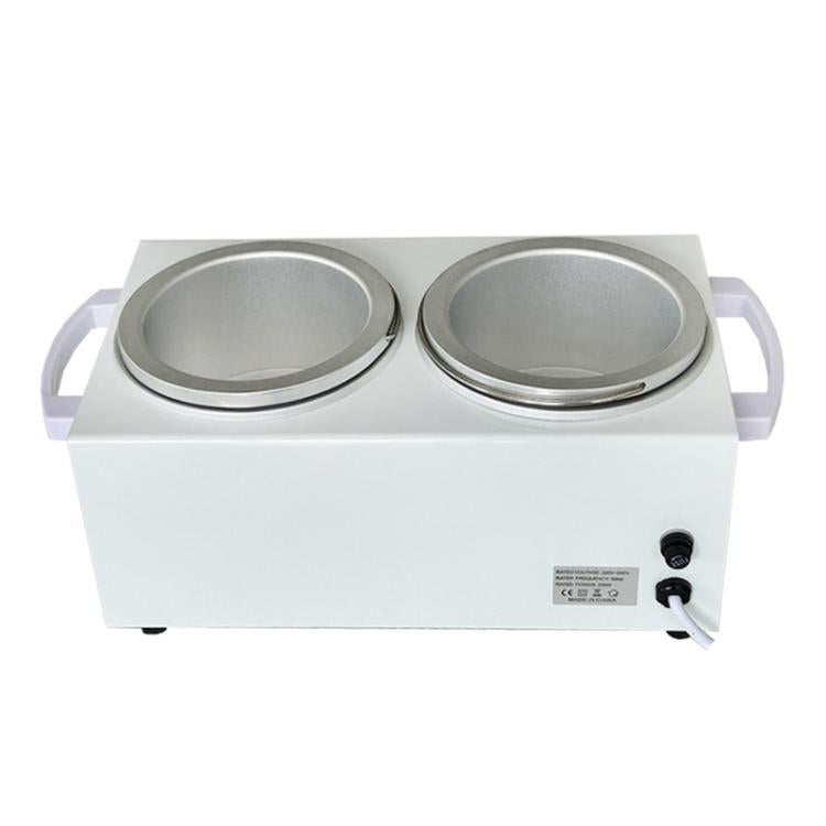 Double Pots Chocolate Melt Machine Temperature Control Hand Wax Machine Hand Heat Stirring Tool(UK Plug)