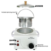 Double Pots Chocolate Melt Machine Temperature Control Hand Wax Machine Hand Heat Stirring Tool(UK Plug)