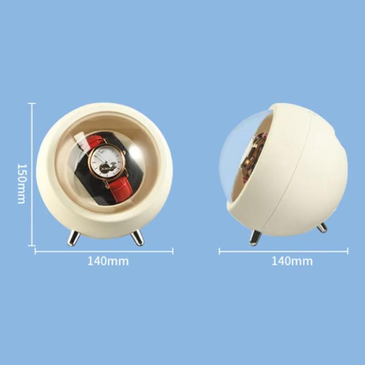 Smart Watch Winder With Anti-Magnetic Protection Silent Operation Dual Power Modes USB/Battery(White)