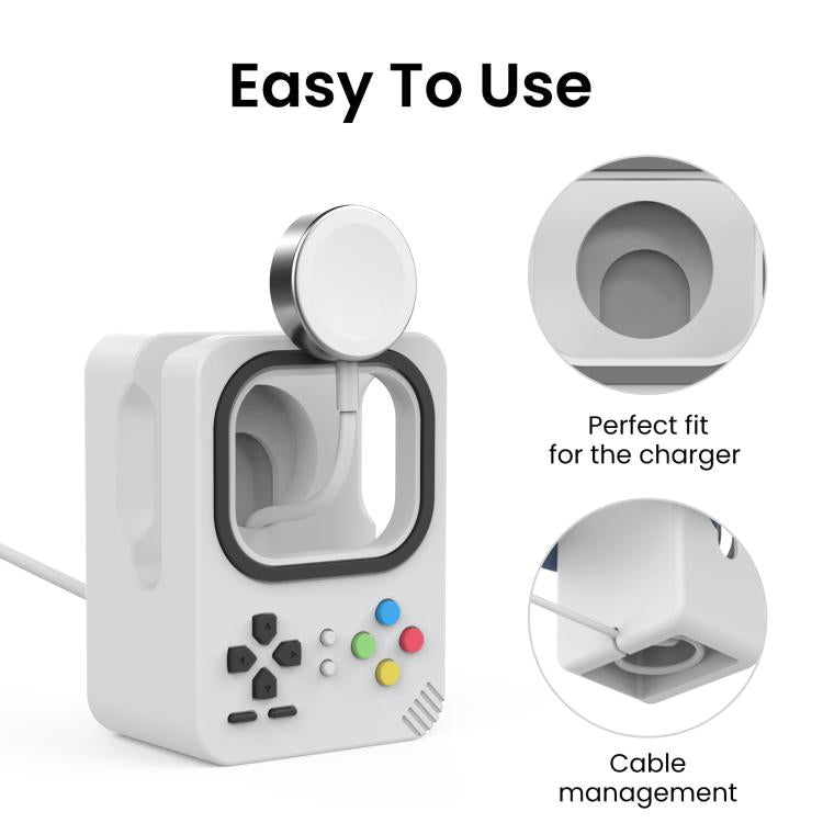 For Apple Watch AhaStyle DD05 Silicone Mini Charging Stand, Without Charger(Black)
