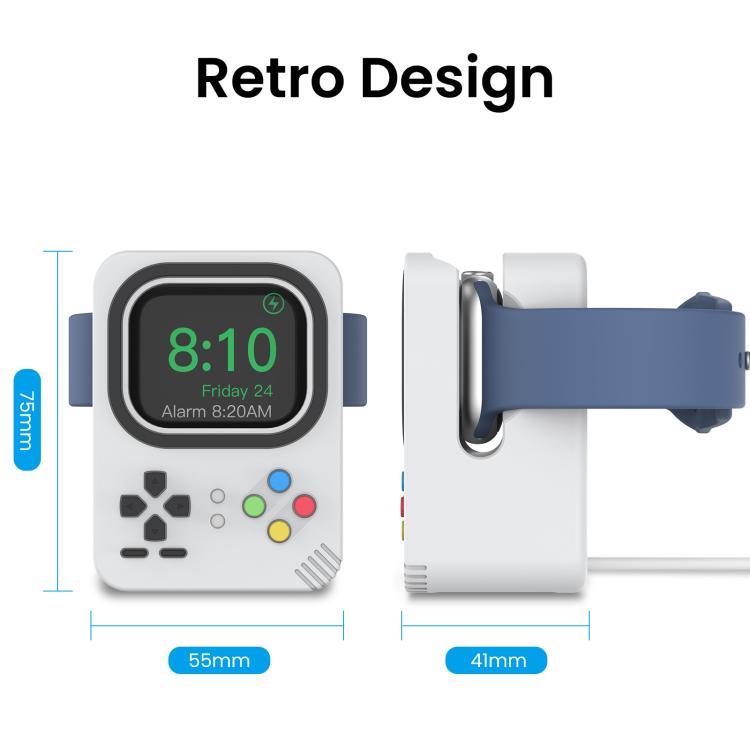 For Apple Watch AhaStyle DD05 Silicone Mini Charging Stand, Without Charger(Blue)