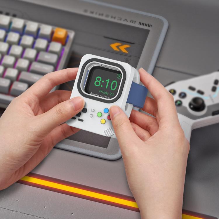 For Apple Watch AhaStyle DD05 Silicone Mini Charging Stand, Without Charger(Pink)