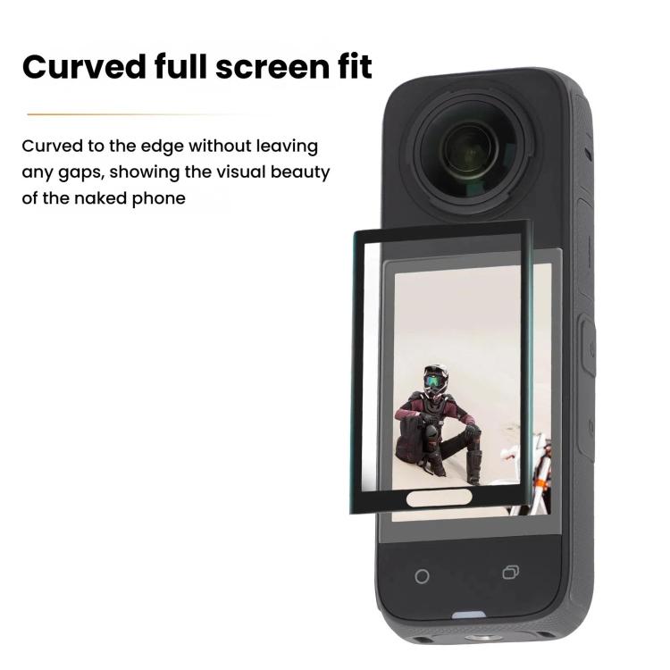 For Insta360 X5 / X4 Sunnylife Curved Tempered Film HD Anti-Explosion Anti-Drop Scratch Protective Film