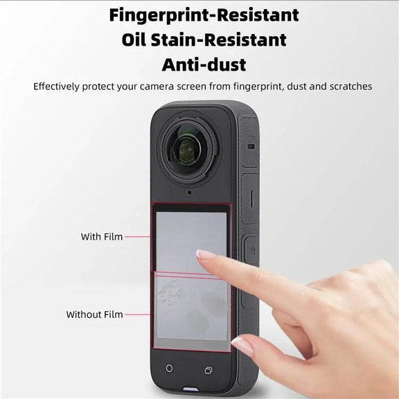 For Insta360 X5 / X4 Sunnylife Curved Tempered Film HD Anti-Explosion Anti-Drop Scratch Protective Film