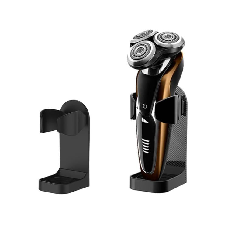 3pcs /Pack Adhesive Hook Rack for Electric Razors Shaver & Beauty Tool Organizer Semi-Open Design for Easy Access(Black)