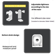 3pcs /Pack Adhesive Hook Rack for Electric Razors Shaver & Beauty Tool Organizer Semi-Open Design for Easy Access(Black)