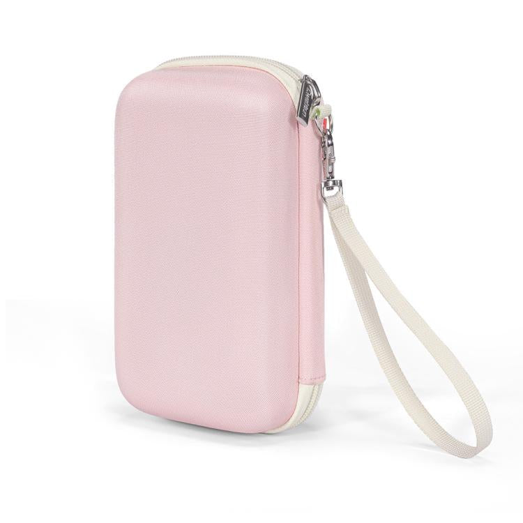 Cwatcun D204 Small Convenient Microslice Storage Bag Compact Digital Camera Water-resistant Hard Case(Pink)