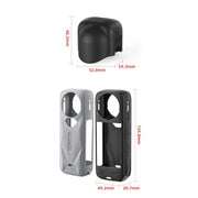aMagisn Body Case+Lens Cap For Insta360 X5 Action Camera Protective Accessories Gray