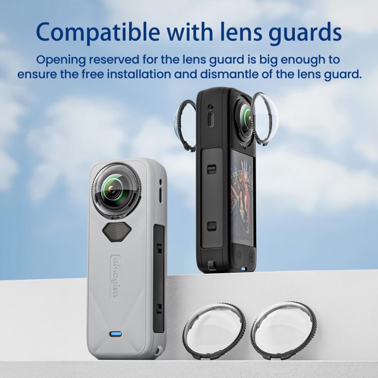 aMagisn Body Case For Insta360 X5 Action Camera Protective Accessories Black