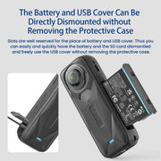 aMagisn Body Case For Insta360 X5 Action Camera Protective Accessories Black