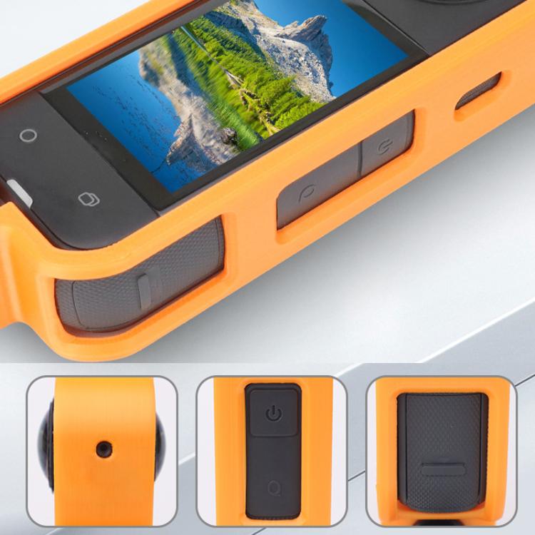 For Insta360 X5 360 Camera CQT Expandable Protective Cage Shockproof Case Vertical Orange