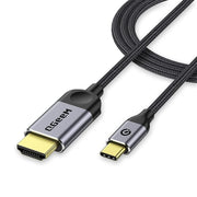 QGeeM USB-C/Type-C To HDMI Cable 4K 30Hz For Screen Mirroring & Extended Display, Cable Length: 3m