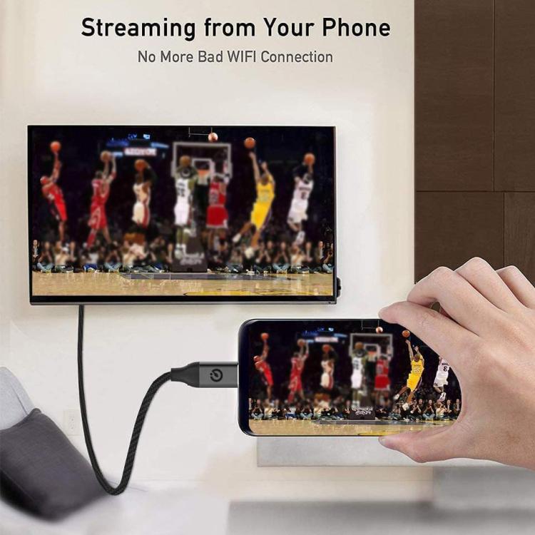 QGeeM USB-C/Type-C To HDMI Cable 4K 30Hz For Screen Mirroring & Extended Display, Cable Length: 1.2m