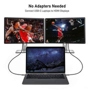 QGeeM USB-C/Type-C To HDMI Cable 4K 30Hz For Screen Mirroring & Extended Display, Cable Length: 1.2m