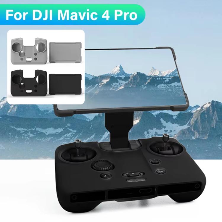For DJI RC Pro 2 Remote Control Silicone Case Screen and Body Protective Cover(Gray)