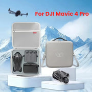 For DJI Mavic 4 Pro Fly More Combo / Creator Combo Carrying Case Durable PU Crossbody Shoulder Bag(Gray)