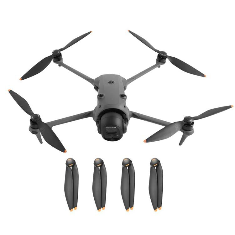 For DJI Mavic 4 Pro Drone RCSTQ Low-Noise Quick-Release Propellers Replacement Blades(Black Orange)