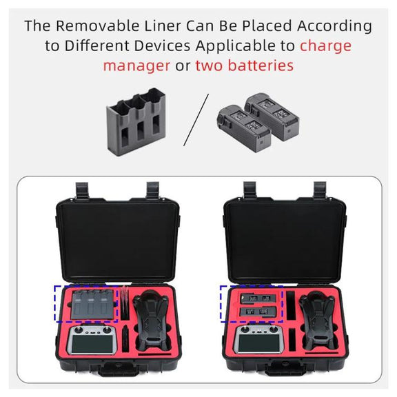 For DJI Mavic 4 Pro Fly More Combo RC 2 Explosion-Proof Box EVA Shockproof Storage Case With Shoulder Strap(Black)