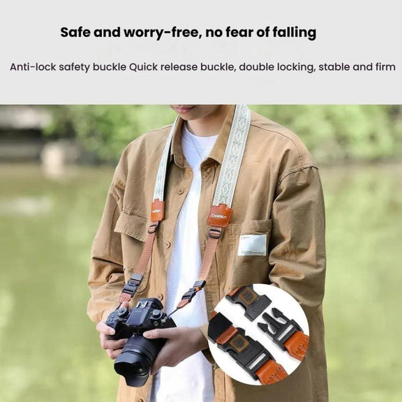 Cwatcun D193 Universal Camera Shoulder Strap Double Locking Portable Camera Accessories