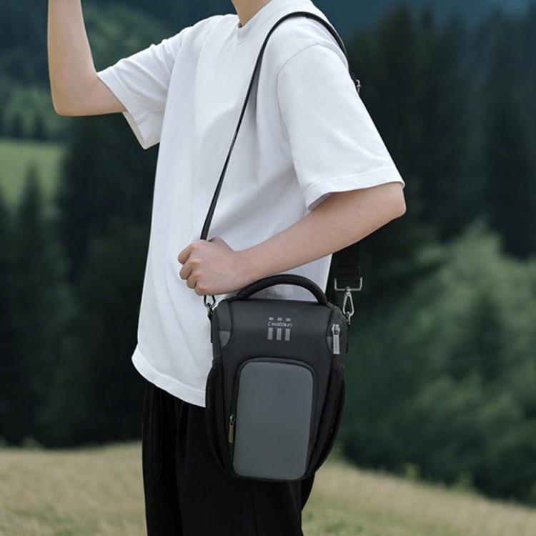 Cwatcun D1 Large Lightweight Portable Leather Film Material Camera Crossbody Bag