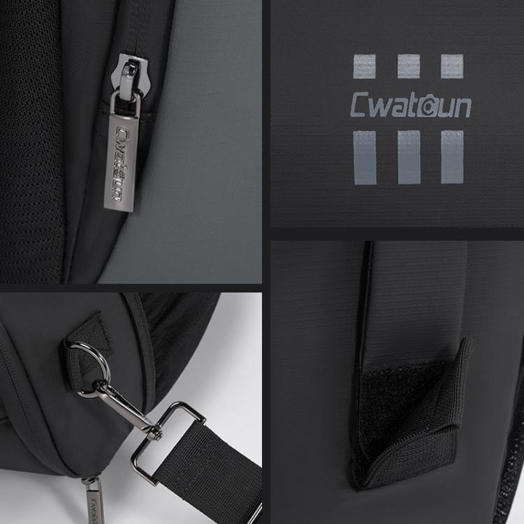 Cwatcun D1 Large Lightweight Portable Leather Film Material Camera Crossbody Bag