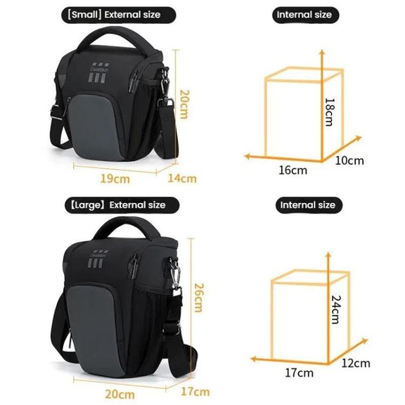 Cwatcun D1 Large Lightweight Portable Leather Film Material Camera Crossbody Bag
