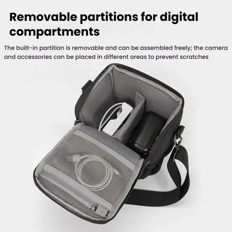 Cwatcun D1 Large Lightweight Portable Leather Film Material Camera Crossbody Bag