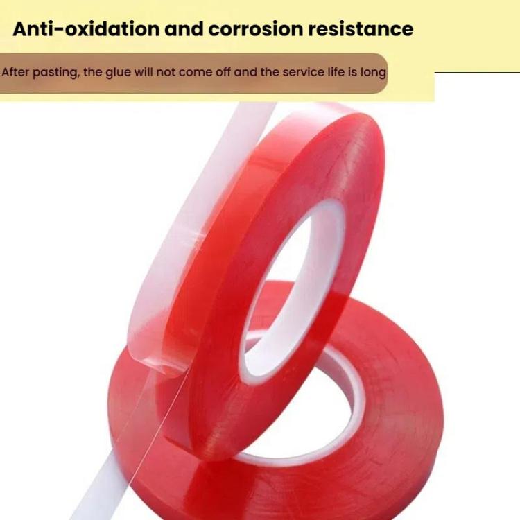 5rolls 0.2mm Thick Acrylic Polyester PET Double Sided Adhesive Tape, 10m/roll, Width: 5mm