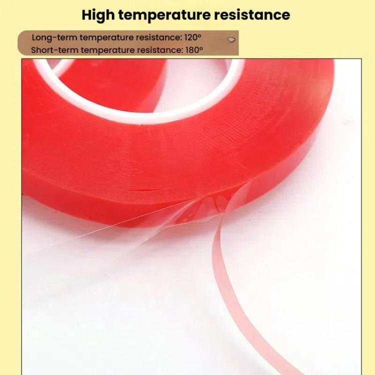 5rolls 0.2mm Thick Acrylic Polyester PET Double Sided Adhesive Tape, 10m/roll, Width: 10mm