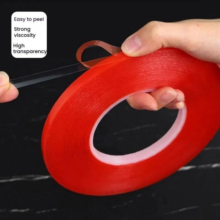 5rolls 0.2mm Thick Acrylic Polyester PET Double Sided Adhesive Tape, 10m/roll, Width: 8mm