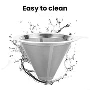 304 Stainless Steel Coffee Filter Reusable Mesh for Pour Over/Drip Coffee Maker, Spec:  4-6 Cups
