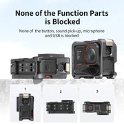 For Insta360 Ace Pro 2 / Ace Pro Camera AMagisn Quick Release Metal Cage Horizontal & Vertical Shooting Protective Frame(Black)