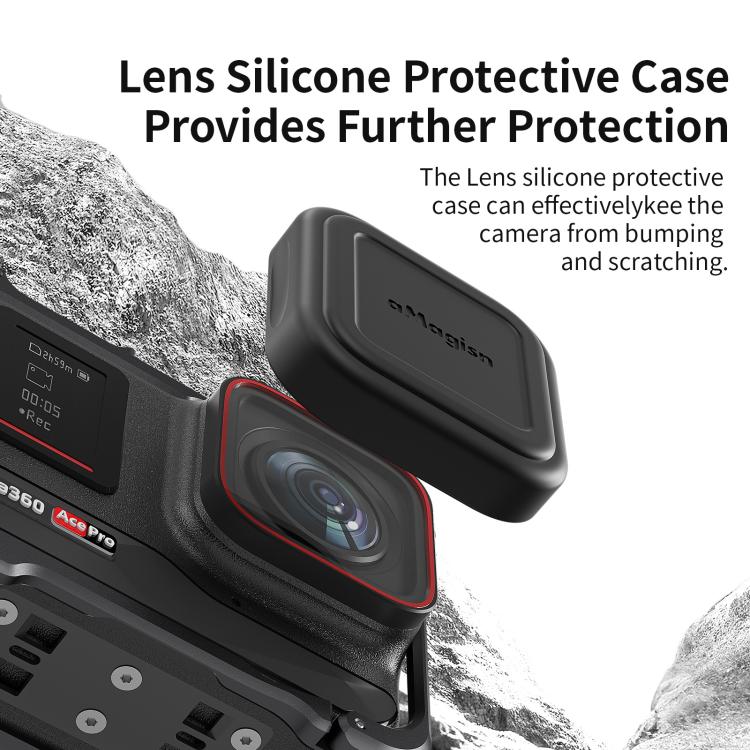 For Insta360 Ace Pro 2 / Ace Pro Camera AMagisn Quick Release Metal Cage Horizontal & Vertical Shooting Protective Frame(Black)